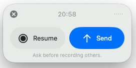 Resume chatgpt recording