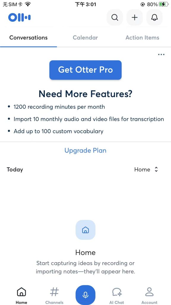 otter audio to text app ios