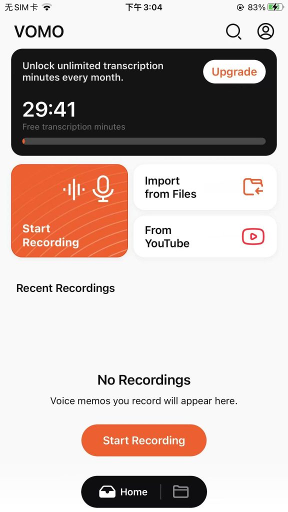  Transcribe an Interview with VOMO AI