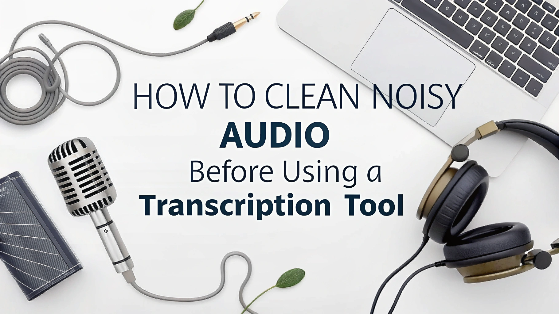 how to clean noisy audio before using a transcription tool