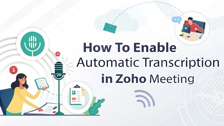 how to enable automatic transcription in zoho meeting