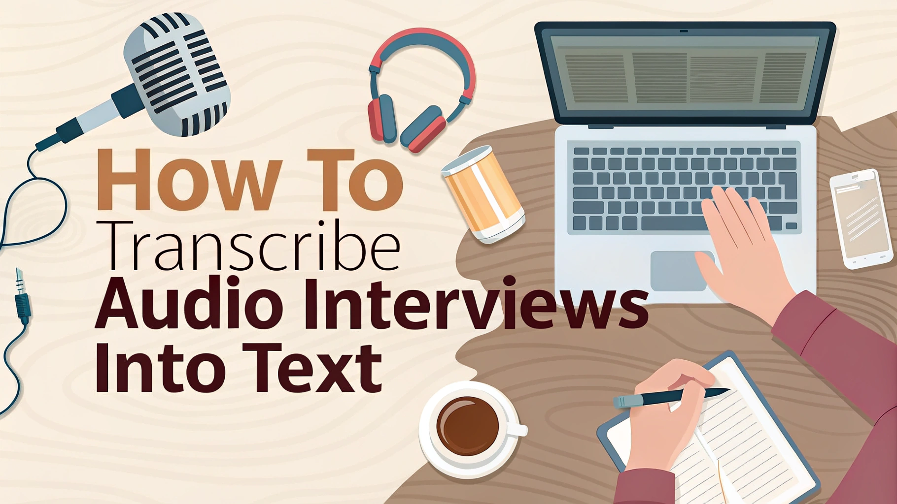 how to transcribe audio interviews into text