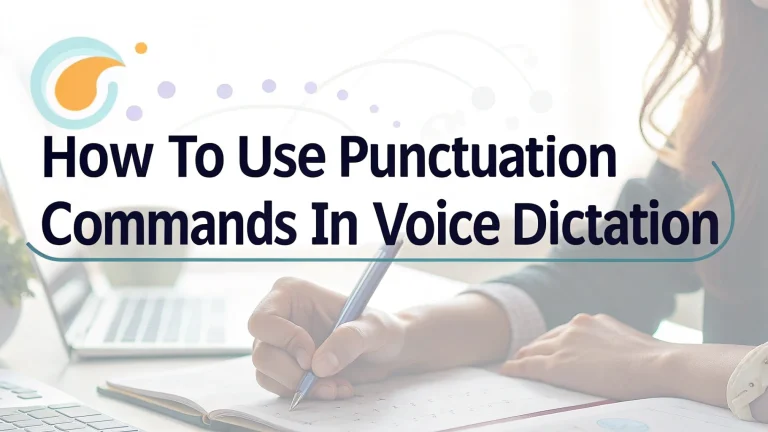 how to use punctuation commands in voice dictation
