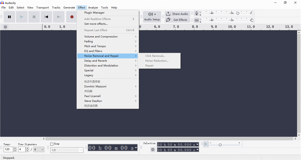 Select a segment with just background noise. Audacity. audio to text