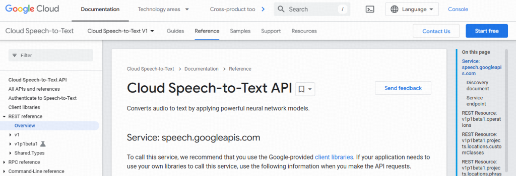 A commercial-grade ASR API from Google Cloud with support for 120+ languages and dialects.