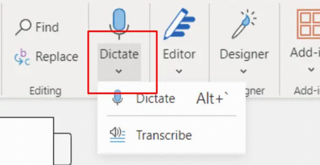 Microsoft Word (Microsoft 365 Premium abonnement is vereist) biedt twee belangrijke tools: Dicteren en Transcriberen. 