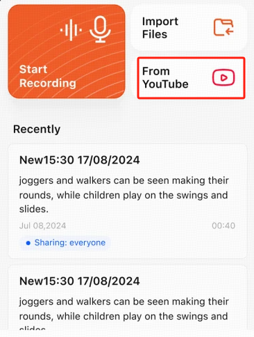 You can paste a YouTube transcript URL or download audio in bulk to transcribe entire playlists.