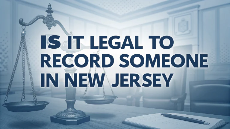 is it legal to record someone in new jersey