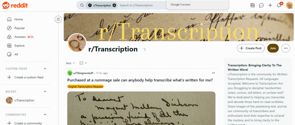 Join Transcription Communities and Take Feedback