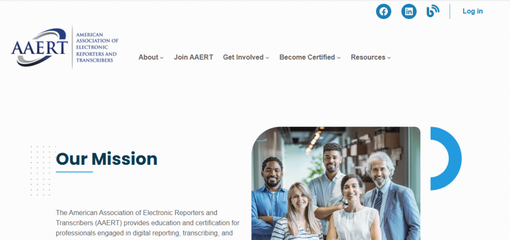  Certification AAERT (American Association of Electronic Reporters and Transcribers)