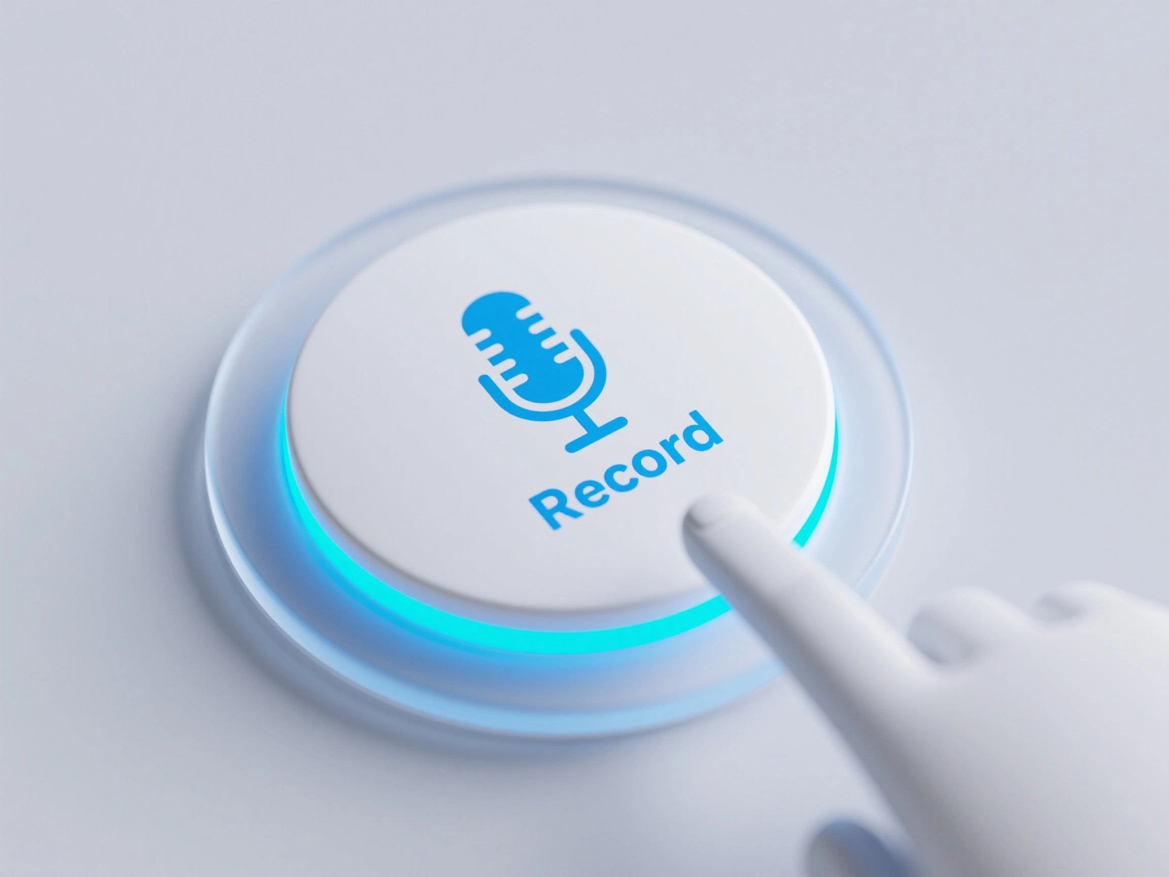 1. click the record button to start capturing your voice.
