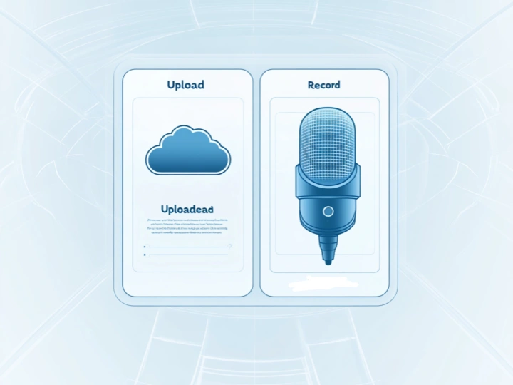 upload or record