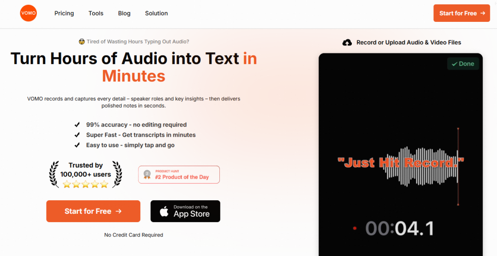 vomo Convert Video to Text