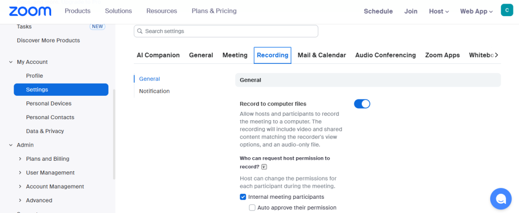 How to Enable Audio Transcripts for All Users in an Account