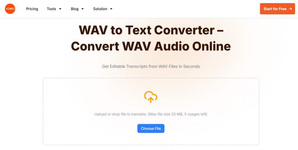 WAV till textkonverterare - Konvertera WAV-ljud online
