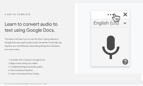 Use Google Docs Voice Typing for Transcription