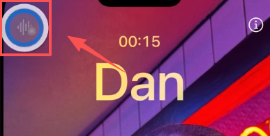 Tap the recording button in the top-left corner of your iPhone.
