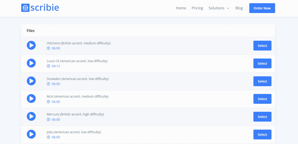 1. Scribie Practice Transcription Platform