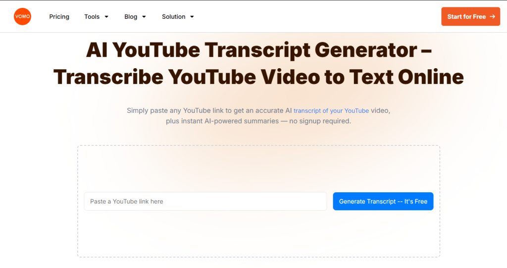 AI YouTube Transcript Generator – Transcribe YouTube Video to Text Online
