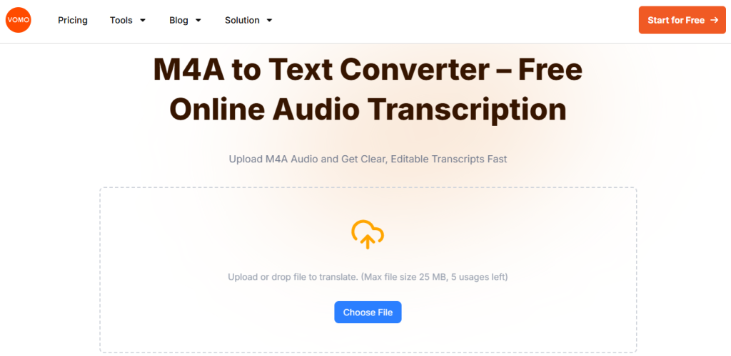 M4A to Text Converter – Free Online Audio Transcription