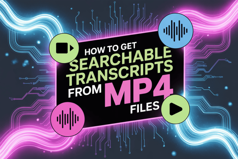 Doorzoekbare transcripties uit MP4-bestanden halen