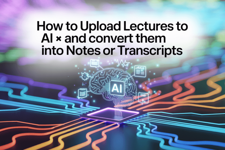 How to Upload Lectures to AI and Convert Them into Notes or Transcripts