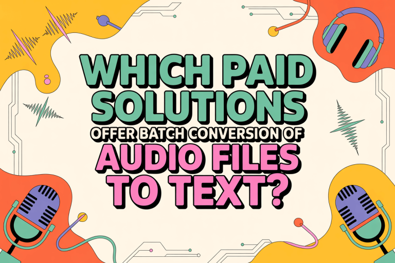 Which Paid Solutions Offer Batch Conversion of Audio Files to Text?