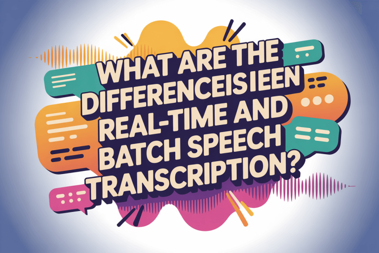 What Are the Differences Between Real-Time and Batch Speech Transcription?