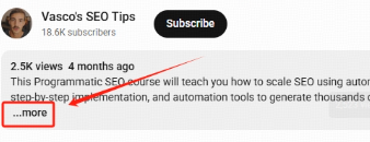 按一下視訊播放器下方的三個點(更多選項)。.