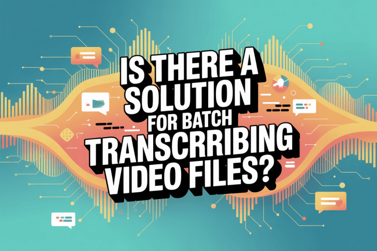 Is There a Solution for Batch Transcribing Video Files?