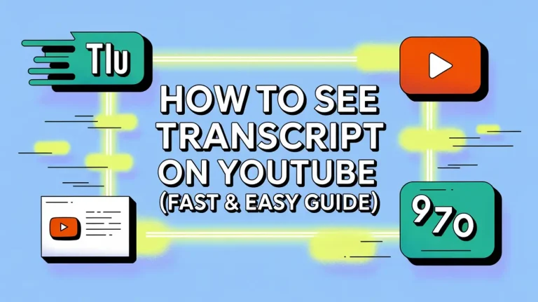 How to See Transcript on YouTube (Fast & Easy Guide)