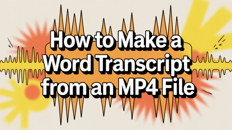 MP4 파일에서 워드 문서로 대본을 만드는 방법