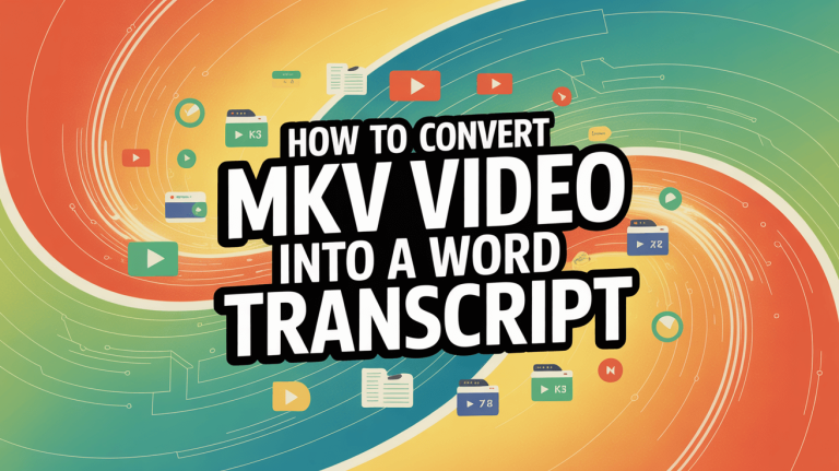 MKV 동영상을 워드 문서로 변환하는 방법