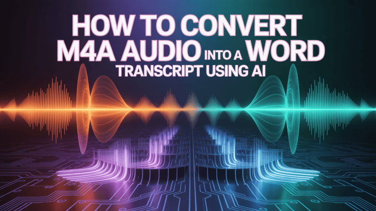 AI를 사용하여 M4A 오디오를 워드 텍스트로 변환하는 방법
