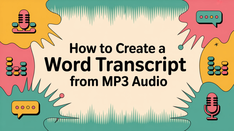 MP3 오디오에서 워드 텍스트로 변환하는 방법