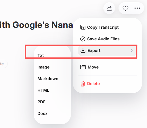Step 3: Export or Download Your TXT File