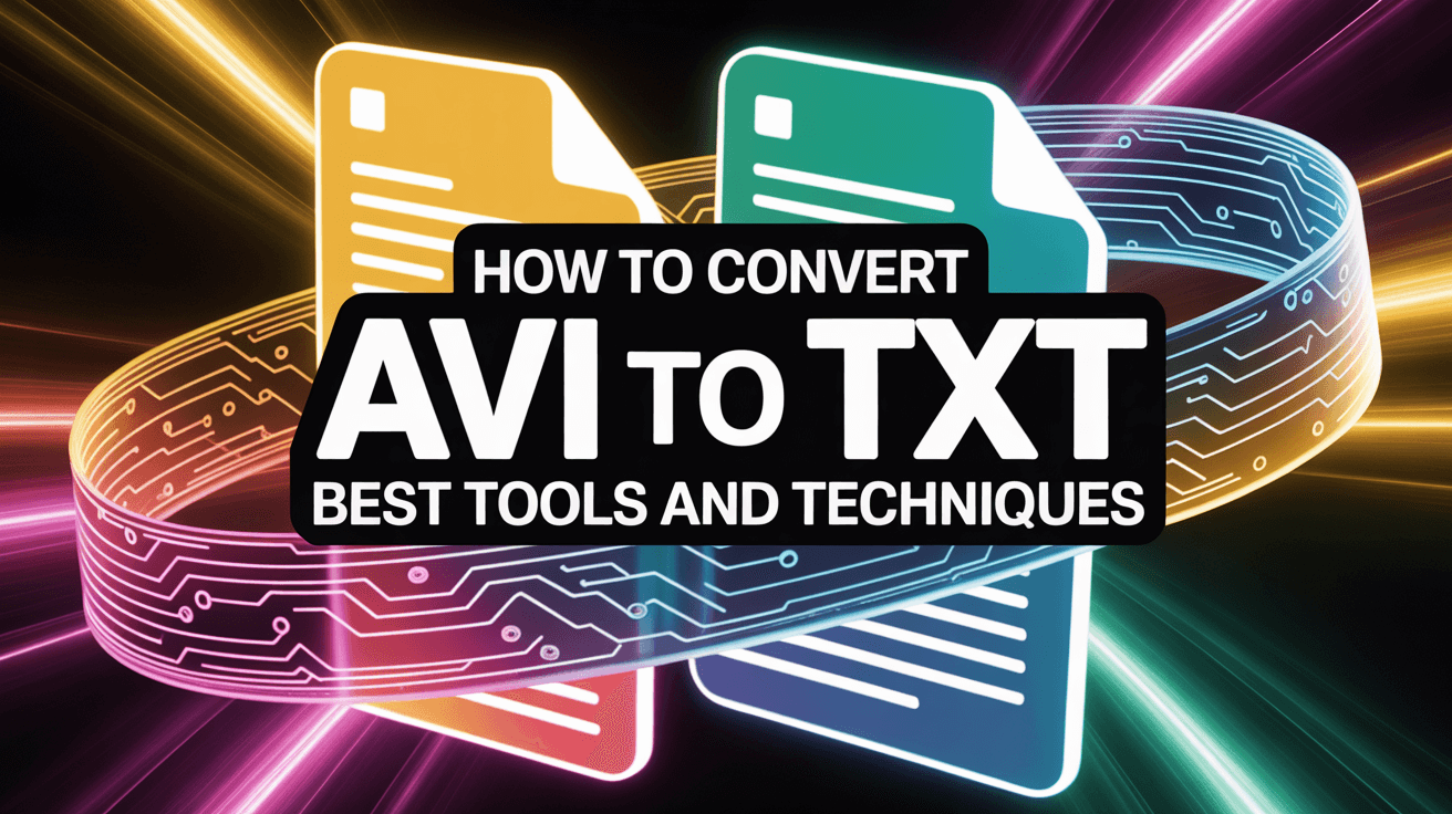 Miten muuntaa AVI TXT: Parhaat työkalut ja tekniikat: Parhaat työkalut ja tekniikat