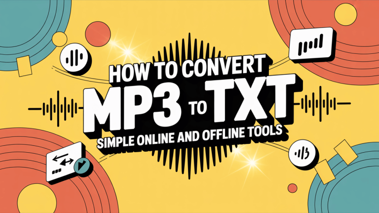 How to Convert MP3 to TXT: Simple Online and Offline Tools