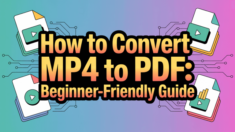 How to Convert MP4 to PDF