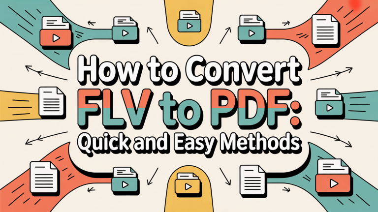 How to Convert FLV to PDF