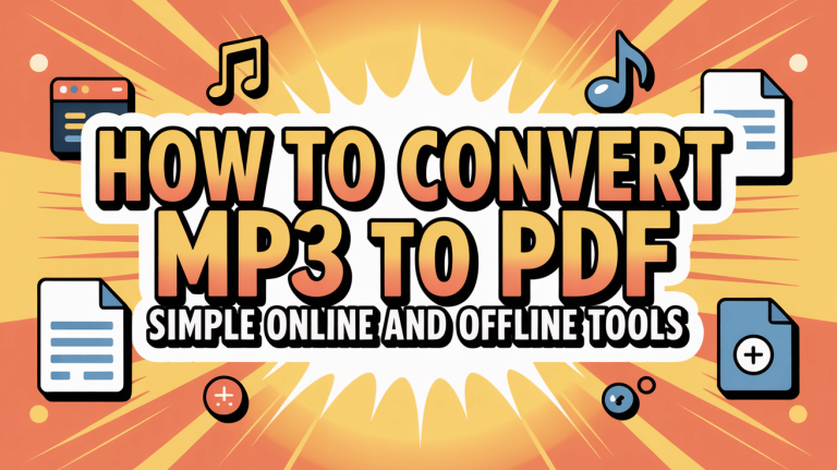 How to Convert MP3 to PDF: Simple Online and Offline Tools