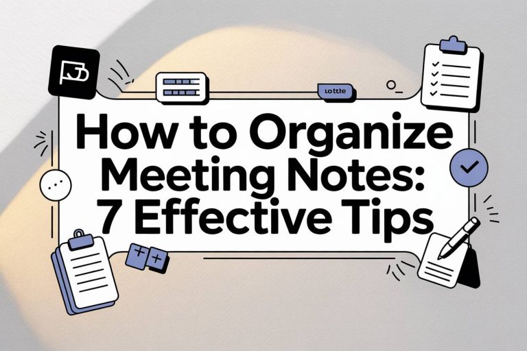 how to organize meeting notes 7 effective tips