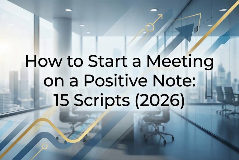 how to start a meeting on a positive note