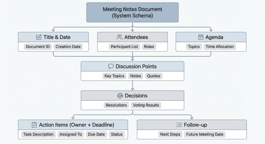 aantekeningen kernpunten vergadering