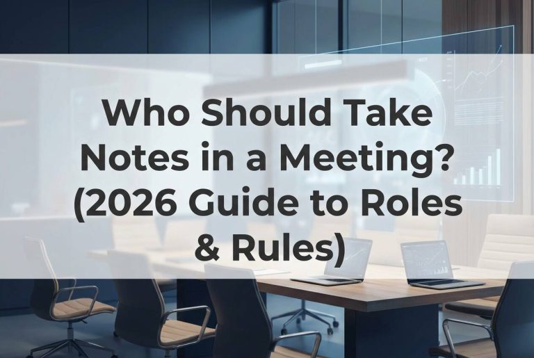 who should take notes in a meeting (2026 guide to roles & rules)