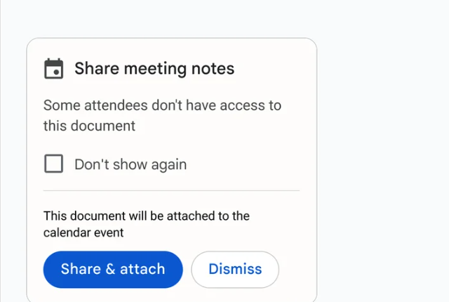 与团队共享 Google 文档会议记录
