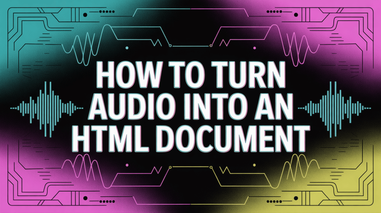 Cómo convertir audio en un documento HTML