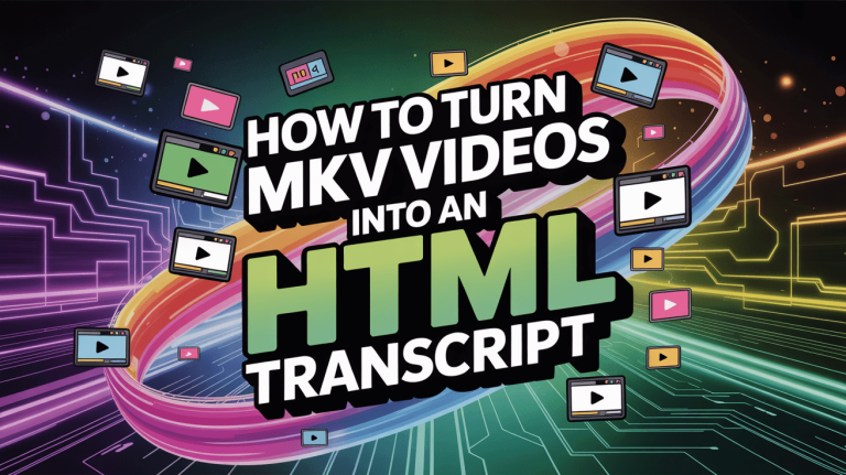 Cómo convertir videos MKV en una transcripción HTML