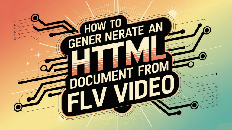 Cómo generar un documento HTML a partir de un video FLV