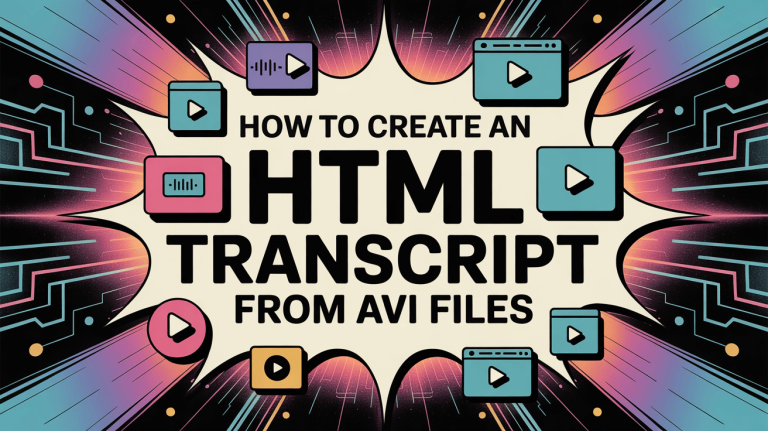 Cómo crear una transcripción HTML a partir de archivos AVI